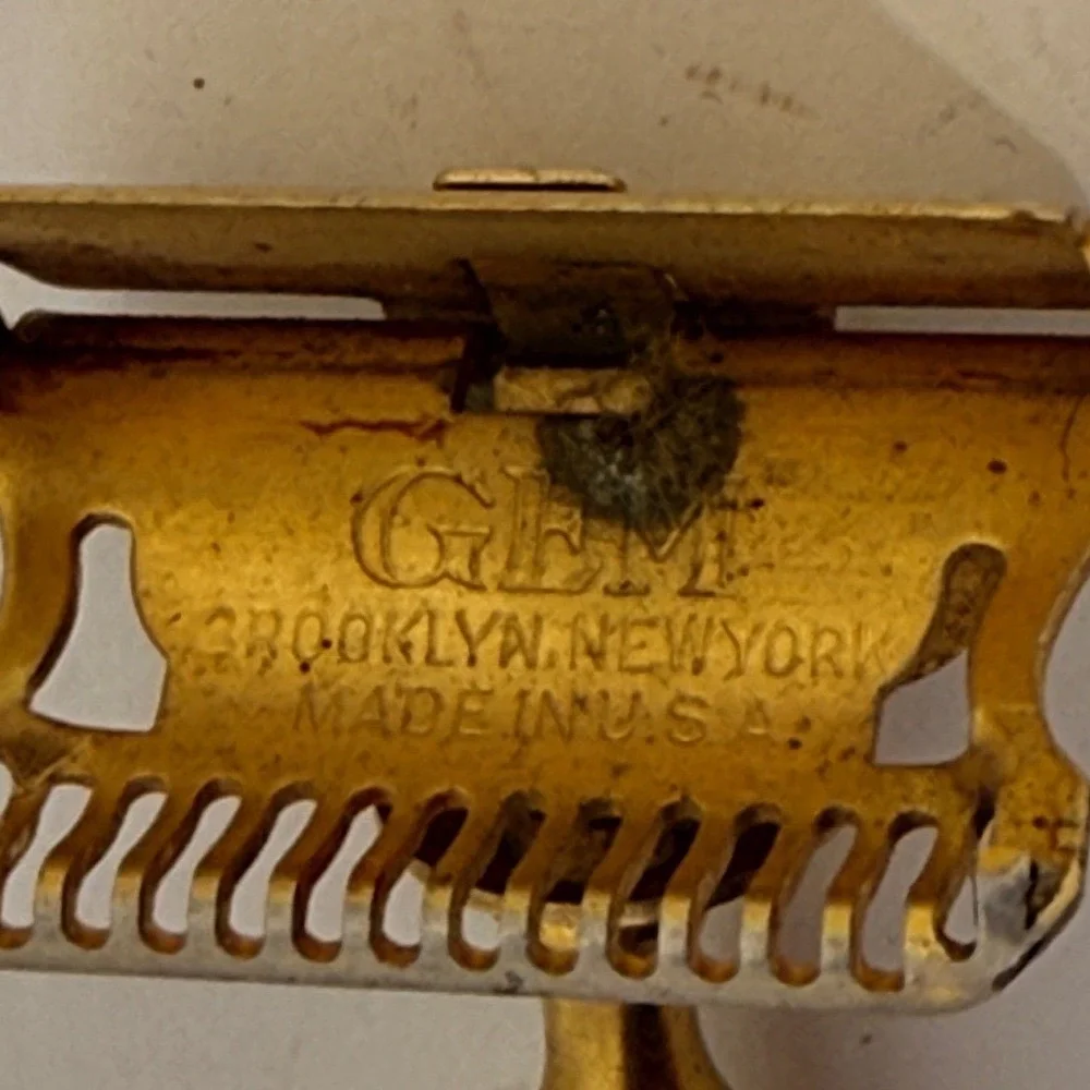 GEM JUNIOR Safety Razor Gold Tone‎ Vintage Double Edge Made in USA
